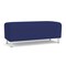 Lesro Siena Lounge Reception Loveseat Bench, Brushed Steel, OH Cobalt Upholstery SN6001 - alternate 1